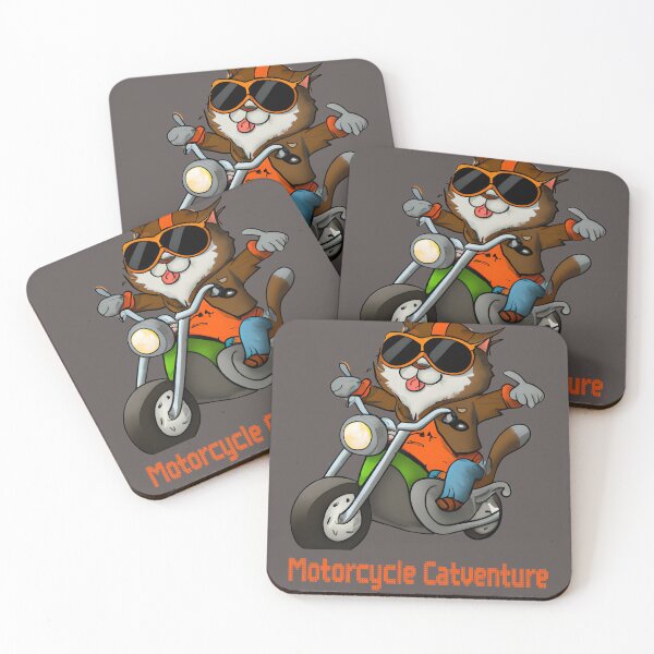 Item preview, Motorcycle Catventure - Cool Cat Drawing on a Motorcycle designed and sold by LV-creator.