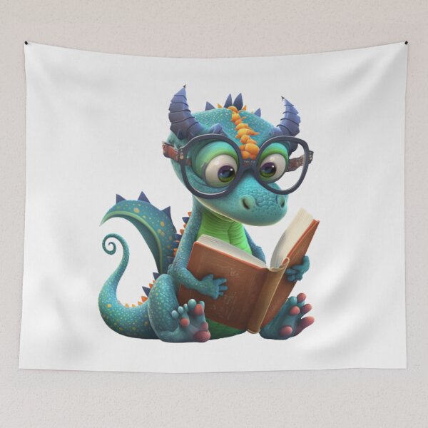 Item preview, Cute Cartoon Dragon Reading a Book  designed and sold by BeaconMarketing.