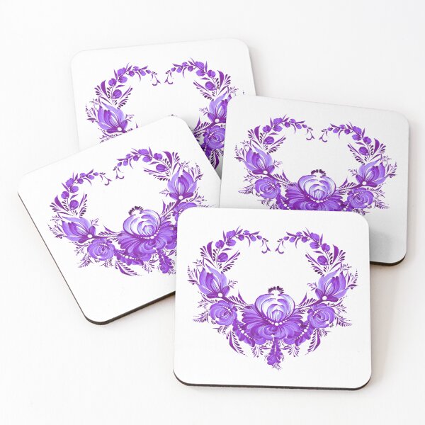 Item preview, Elegant Valentine's Day flowers print, Petrykivka floral heart designed and sold by Sunflower-7.