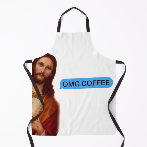 Item preview, OMG COFFEE Jesus Christ funny meme - hydro stickers designed and sold by Piont-blank.