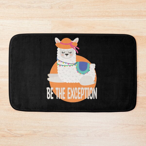 Item preview, Be The Exception Kawaii Funny Llama White & Orange designed and sold by Awesome 4 all.