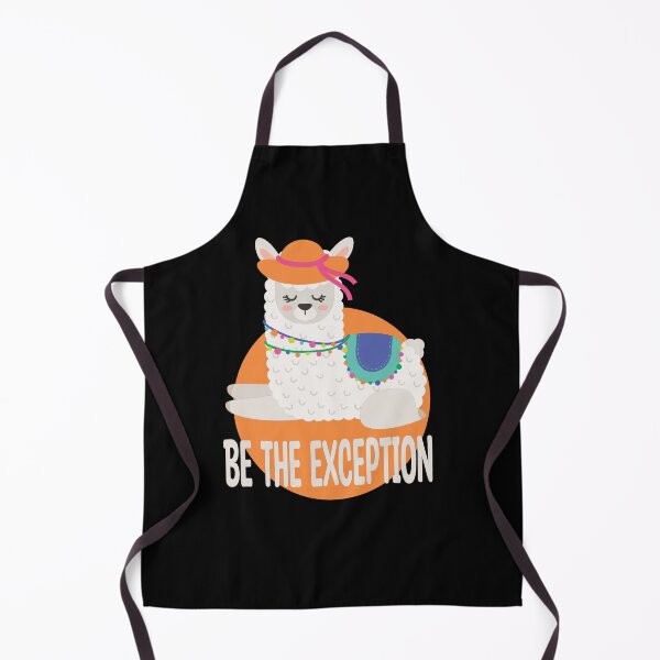 Item preview, Be The Exception Kawaii Funny Llama White & Orange designed and sold by Awesome 4 all.