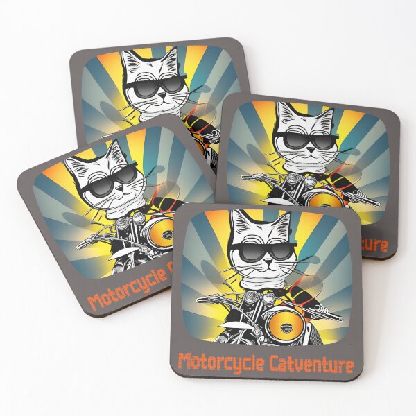 Item preview, Motorcycle Catventure - Funny cat on a motorcycle vintage background designed and sold by LV-creator.