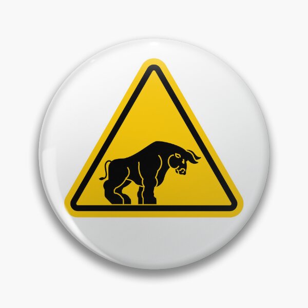 Item preview, Bull road sign designed and sold by Design Kingdom.