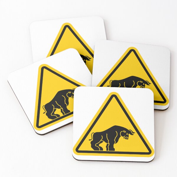 Item preview, Bull road sign designed and sold by Design Kingdom.