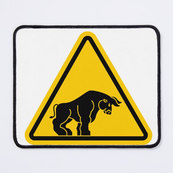 Item preview, Bull road sign designed and sold by Design Kingdom.