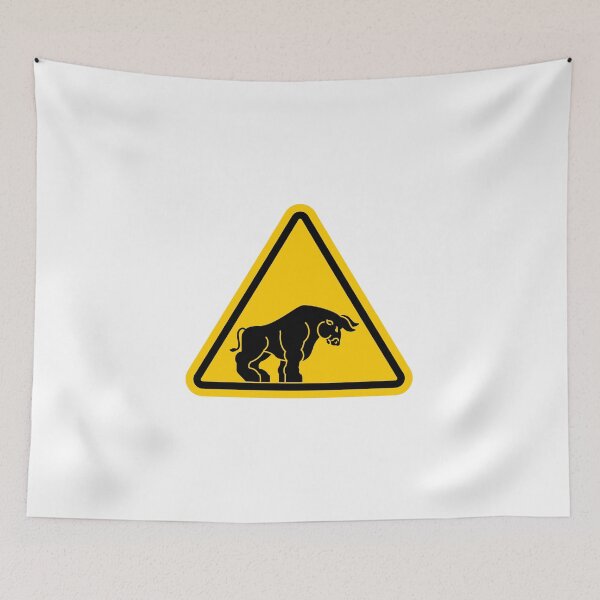 Item preview, Bull road sign designed and sold by Design Kingdom.