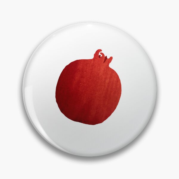 Item preview, Pomegranate red half simple pattern a watercolor designed and sold by Yana Mustafina | Boho Soulful Designs.