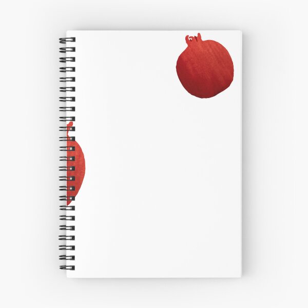 Item preview, Pomegranate red half simple pattern a watercolor designed and sold by Yana Mustafina | Boho Soulful Designs.