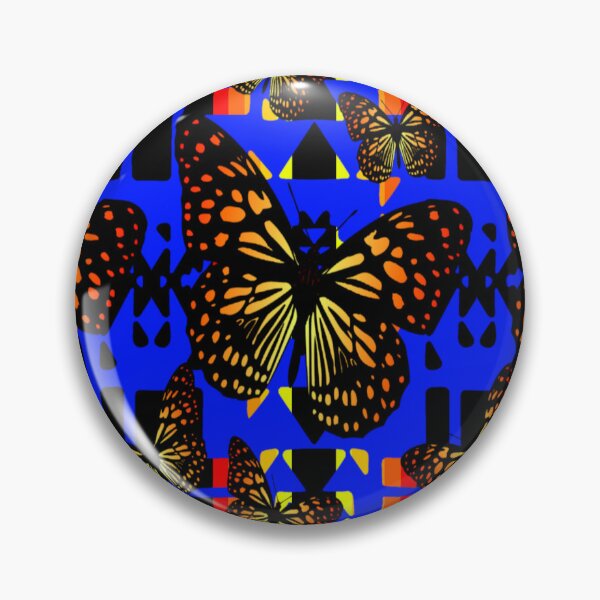 Item preview, Blue / Black / Fire Color  Native Butterfly Blanket Print  designed and sold by JMWCD.