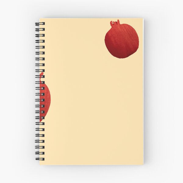 Item preview, Pomegranate red half simple pattern a watercolor yellow designed and sold by Yana Mustafina | Boho Soulful Designs.