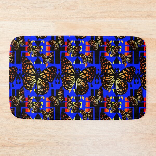 Item preview, Blue / Black / Fire Color  Native Butterfly Blanket Print  designed and sold by JMWCD.