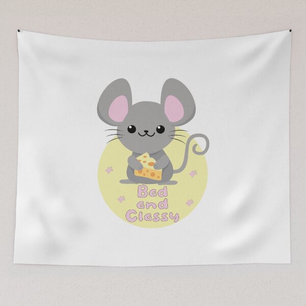 Item preview, Bad and Classy Kawaii Rat Eating Cheese Yellow designed and sold by Awesome 4 all.