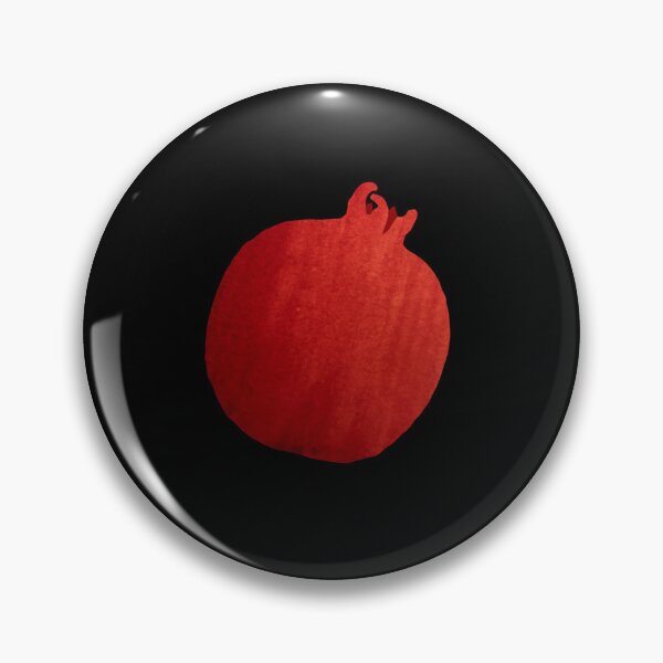 Item preview, Pomegranate red half simple pattern a watercolor black designed and sold by Yana Mustafina | Boho Soulful Designs.