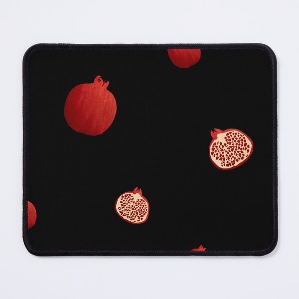 Item preview, Pomegranate red half simple pattern a watercolor black designed and sold by Yana Mustafina | Boho Soulful Designs.