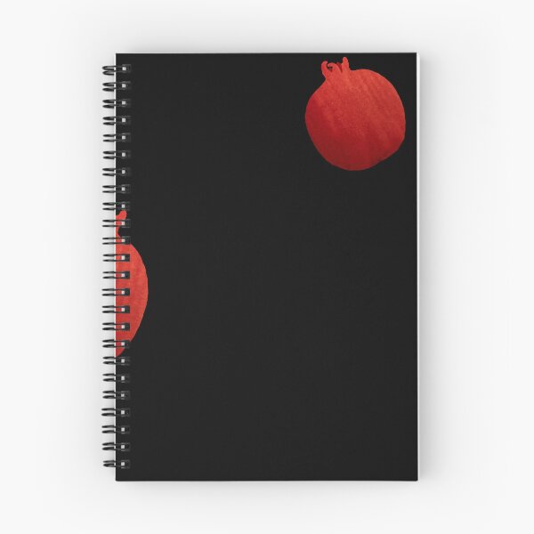 Item preview, Pomegranate red half simple pattern a watercolor black designed and sold by Yana Mustafina | Boho Soulful Designs.