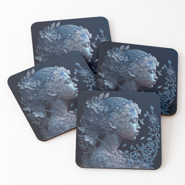 Item preview, Sapphire and Azurite Blue Flower Girl Design designed and sold by Juliascutecornr.