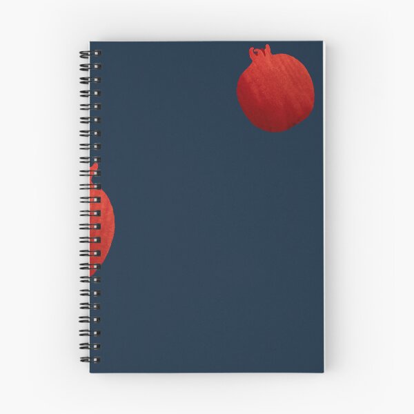 Item preview, Pomegranate red half simple pattern a watercolor blue designed and sold by Yana Mustafina | Boho Soulful Designs.