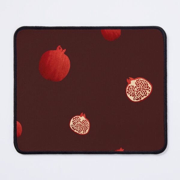 Item preview, Pomegranate red half simple pattern a watercolor red designed and sold by Yana Mustafina | Boho Soulful Designs.