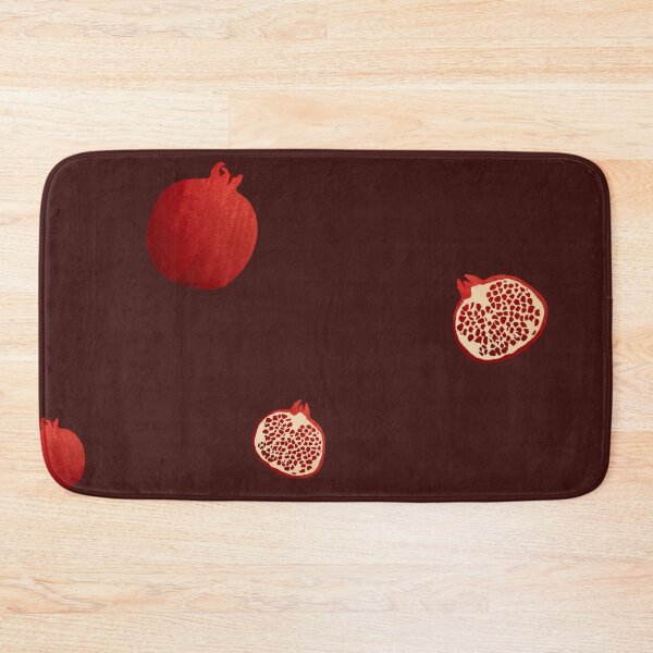 Item preview, Pomegranate red half simple pattern a watercolor red designed and sold by Yana Mustafina | Boho Soulful Designs.