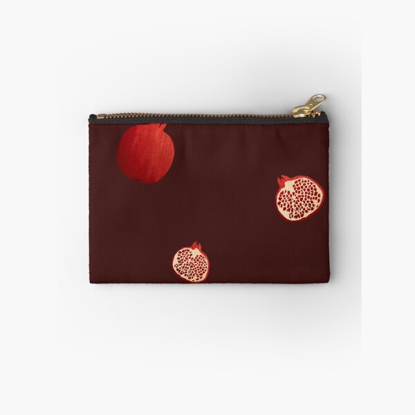 Item preview, Pomegranate red half simple pattern a watercolor red designed and sold by Yana Mustafina | Boho Soulful Designs.