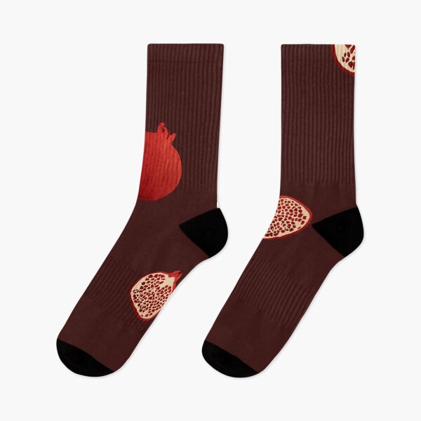 Item preview, Pomegranate red half simple pattern a watercolor red designed and sold by Yana Mustafina | Boho Soulful Designs.