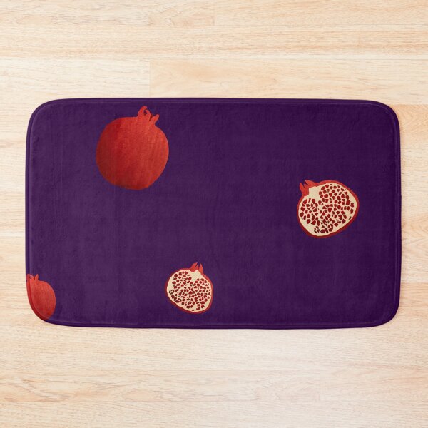 Item preview, Pomegranate red half simple pattern a watercolor violet designed and sold by Yana Mustafina | Boho Soulful Designs.