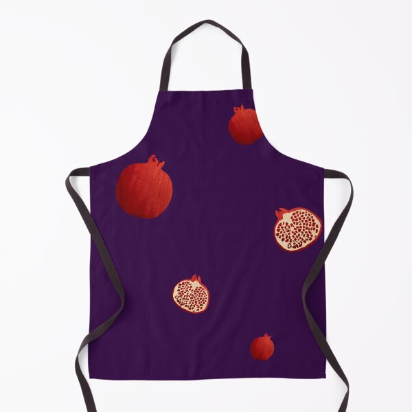 Item preview, Pomegranate red half simple pattern a watercolor violet designed and sold by Yana Mustafina | Boho Soulful Designs.