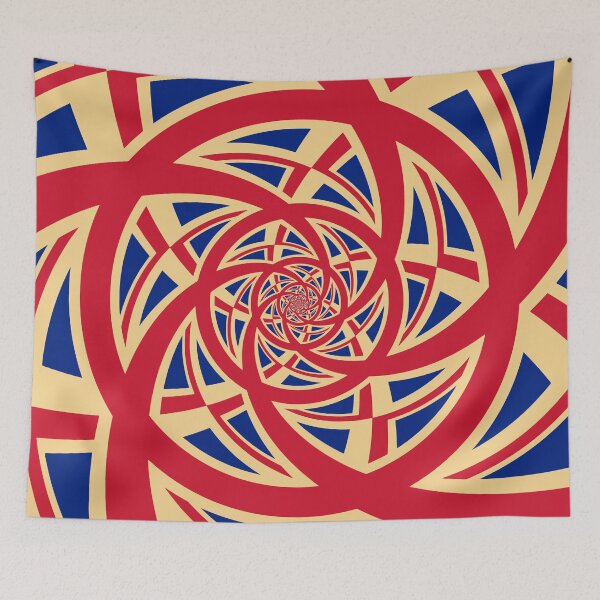 Item preview, Union Jack Spiral (vintage - white as transparent) designed and sold by MarkArtDesignUK.
