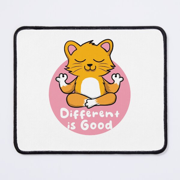 Item preview, Different Is Good Kawaii Orange Cat Doing Yoga designed and sold by Awesome 4 all.