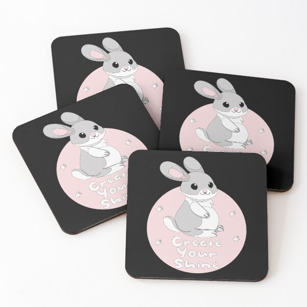 Item preview, Create Your Shine Kawaii Funny Bunny Pink designed and sold by Awesome 4 all.
