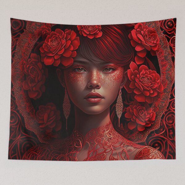 Item preview, Ruby Red Flower Girl Design designed and sold by Juliascutecornr.