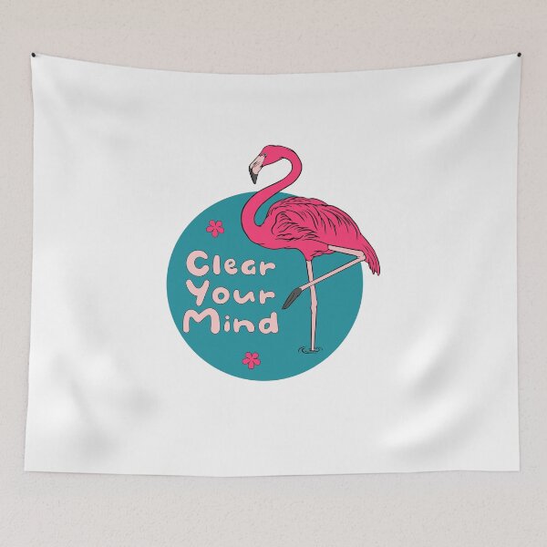 Item preview, Clear Your Mind Kawaii Beautiful Pink Flamingo designed and sold by Awesome 4 all.