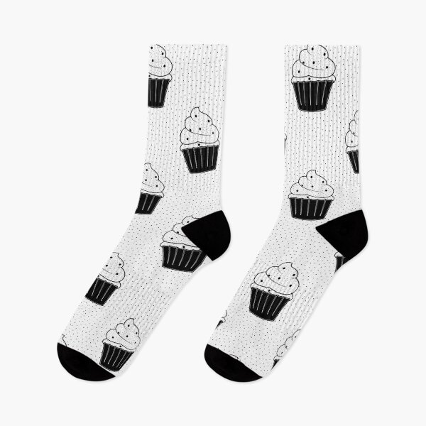Item preview, Black Cupcake Pastry Lover Baked Goods Dot Pattern Goth Choco designed and sold by SoccaTamam.