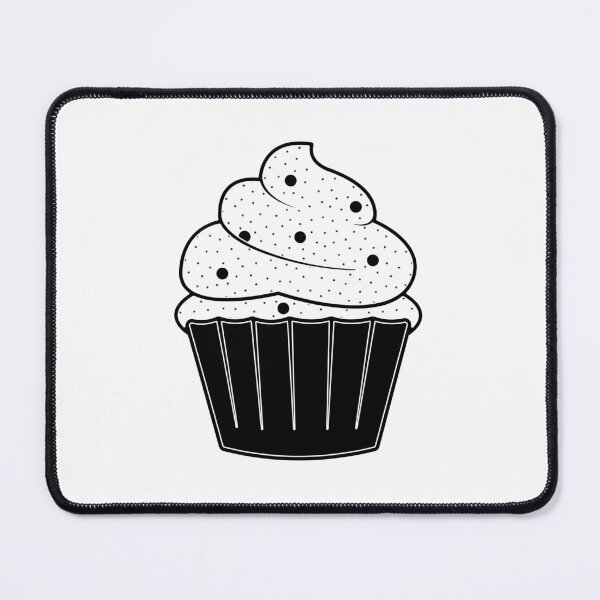 Item preview, Black Cupcake Pastry Lover Baked Goods Dot Pattern Goth Choco designed and sold by SoccaTamam.