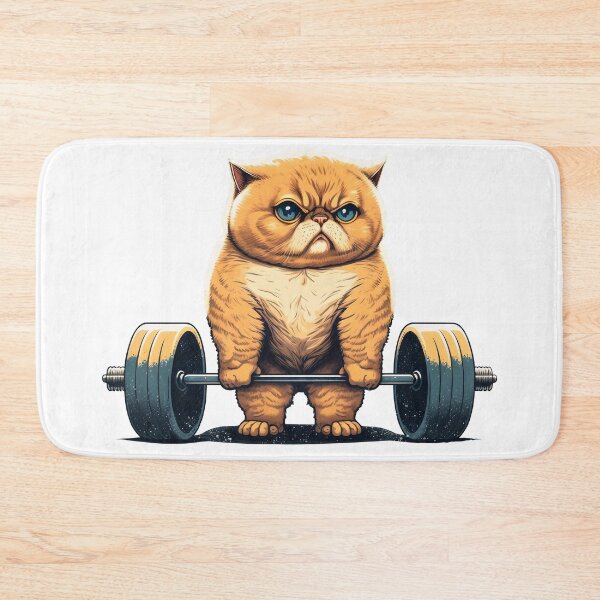 Item preview, Deadlifting Cat designed and sold by Bondoboxy.