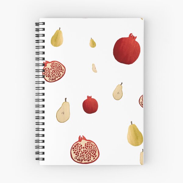 Item preview, Pomegranate pear half ornate pattern a watercolor  designed and sold by Yana Mustafina | Boho Soulful Designs.