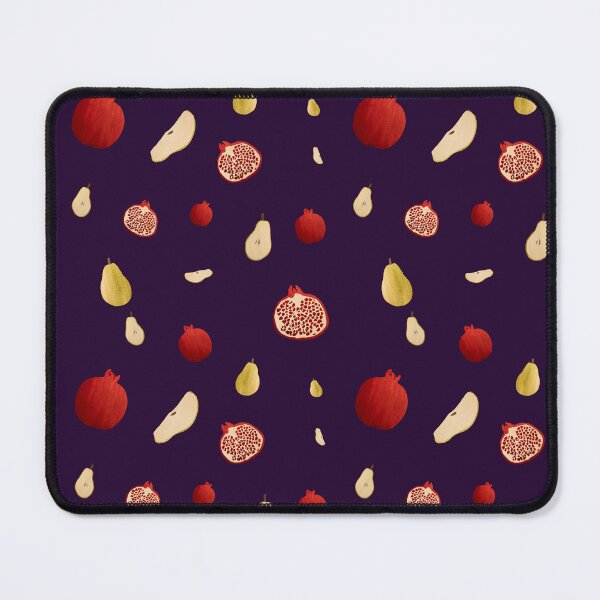 Item preview, Pomegranate pear half ornate pattern a watercolor violet designed and sold by Yana Mustafina | Boho Soulful Designs.