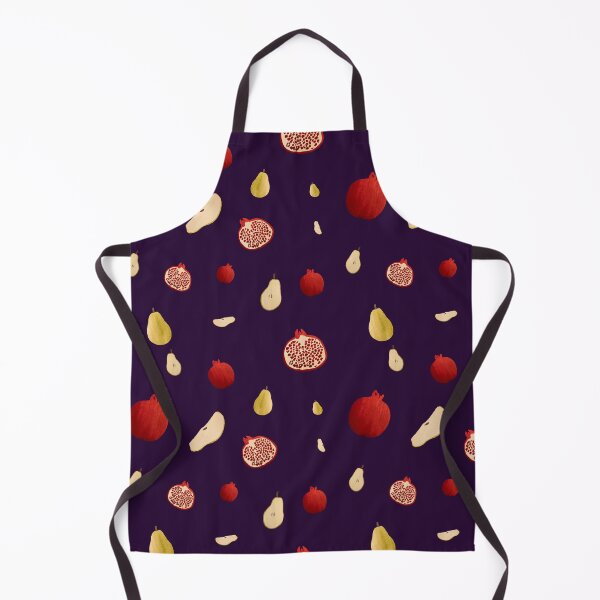 Item preview, Pomegranate pear half ornate pattern a watercolor violet designed and sold by Yana Mustafina | Boho Soulful Designs.