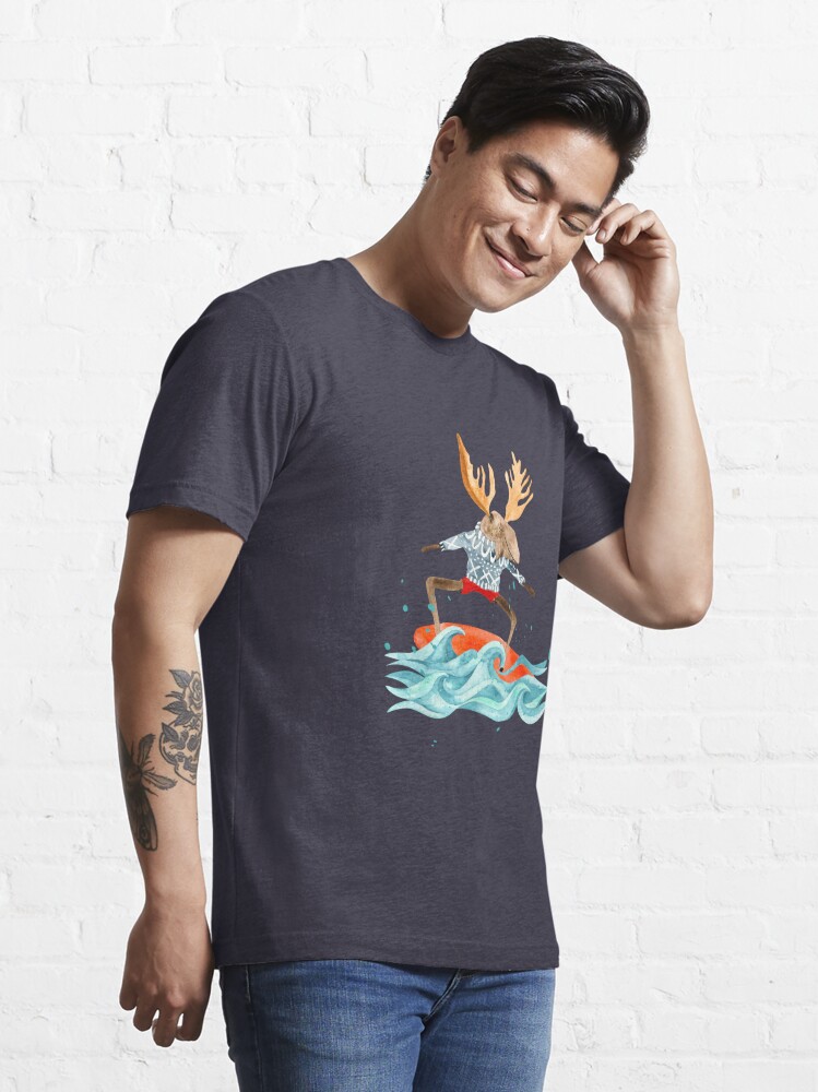 A Norwegian moose surfs the wave" Essential by | Redbubble