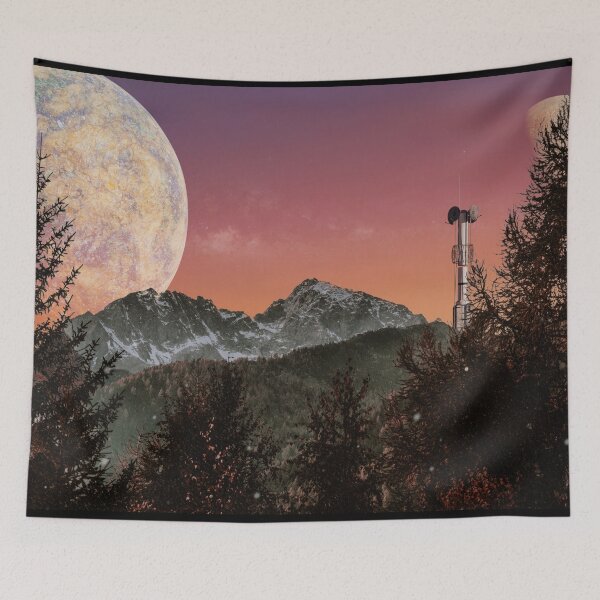 Item preview, Mountains on an Exoplanet in an Alternate Universe at Sunset designed and sold by Caregiverology.