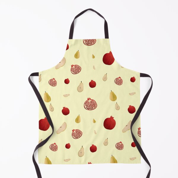 Item preview, Pomegranate pear half ornate pattern a watercolor yellow designed and sold by Yana Mustafina | Boho Soulful Designs.