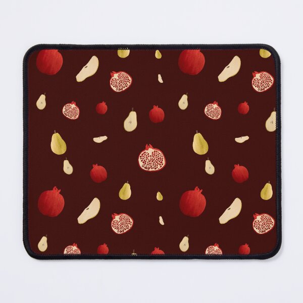 Item preview, Pomegranate pear half ornate pattern a watercolor red designed and sold by Yana Mustafina | Boho Soulful Designs.