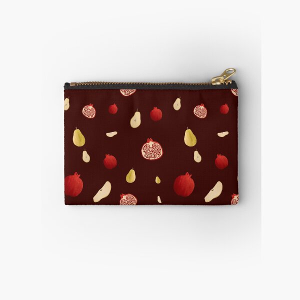 Item preview, Pomegranate pear half ornate pattern a watercolor red designed and sold by Yana Mustafina | Boho Soulful Designs.