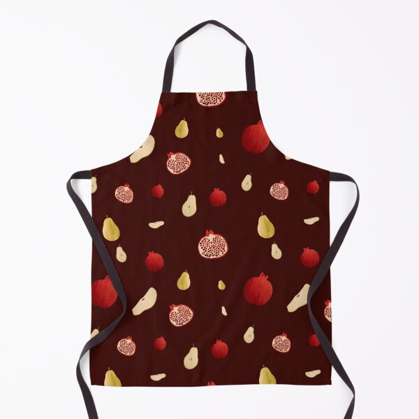Item preview, Pomegranate pear half ornate pattern a watercolor red designed and sold by Yana Mustafina | Boho Soulful Designs.