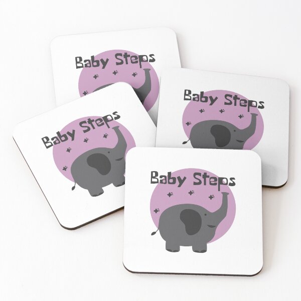 Item preview, Baby steps Kawaii cute baby elephant gray & purple designed and sold by Awesome 4 all.