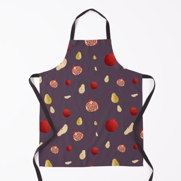 Item preview, Pomegranate pear half ornate pattern a watercolor purple designed and sold by Yana Mustafina | Boho Soulful Designs.