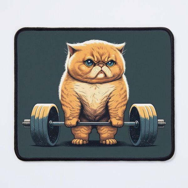 Item preview, Deadlifting Cat designed and sold by Bondoboxy.