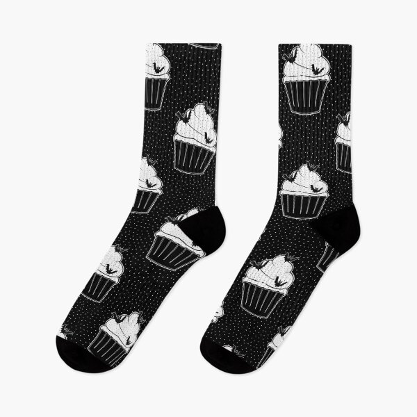 Item preview, Black Cupcake Pastry Lover Baked Goods Dot Pattern Goth Bats Sweets designed and sold by SoccaTamam.