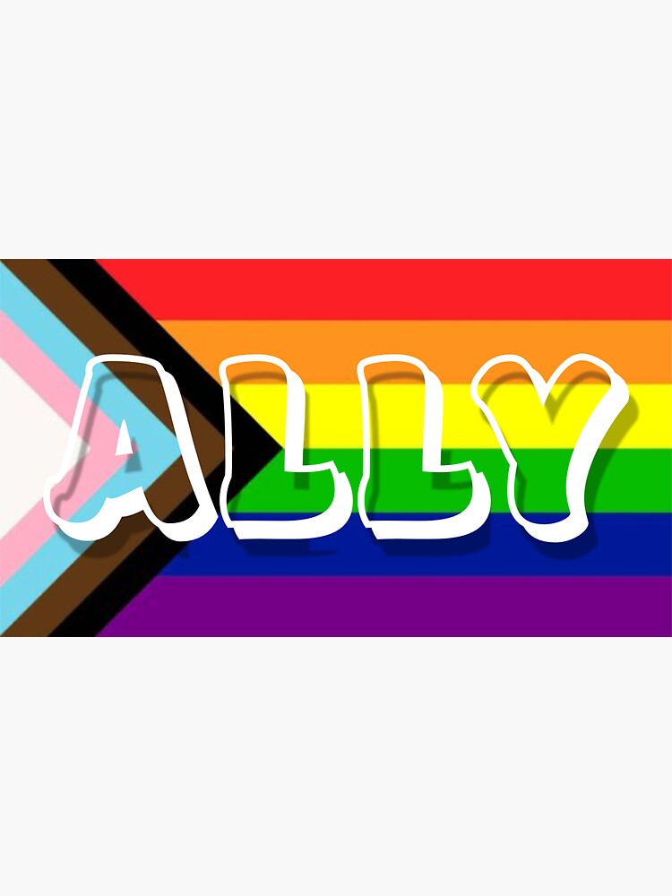 "LGBTQIA+ ALLY" Sticker for Sale by leojj | Redbubble